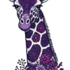 Purple Giraffe Head
