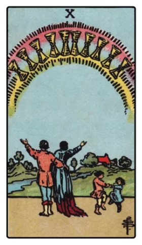 Cups 10 Tarot