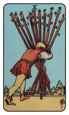 Wands 10 Tarot