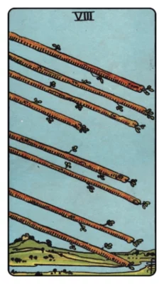 Wands 8 Tarot